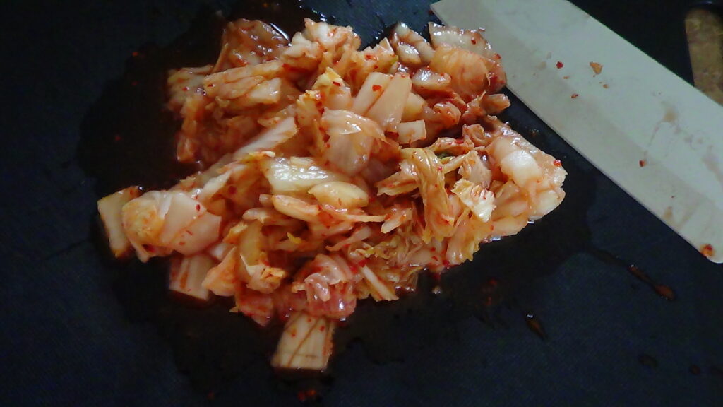 Hotteok with Bulgogi and Kimchi