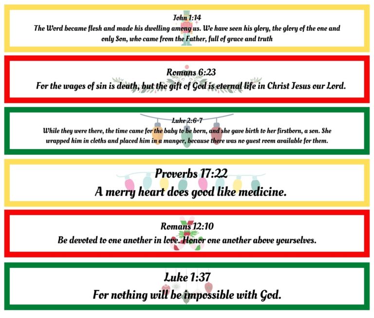 Free Printable DIY Advent Paper Chain with Bible Verses Korpino Feed