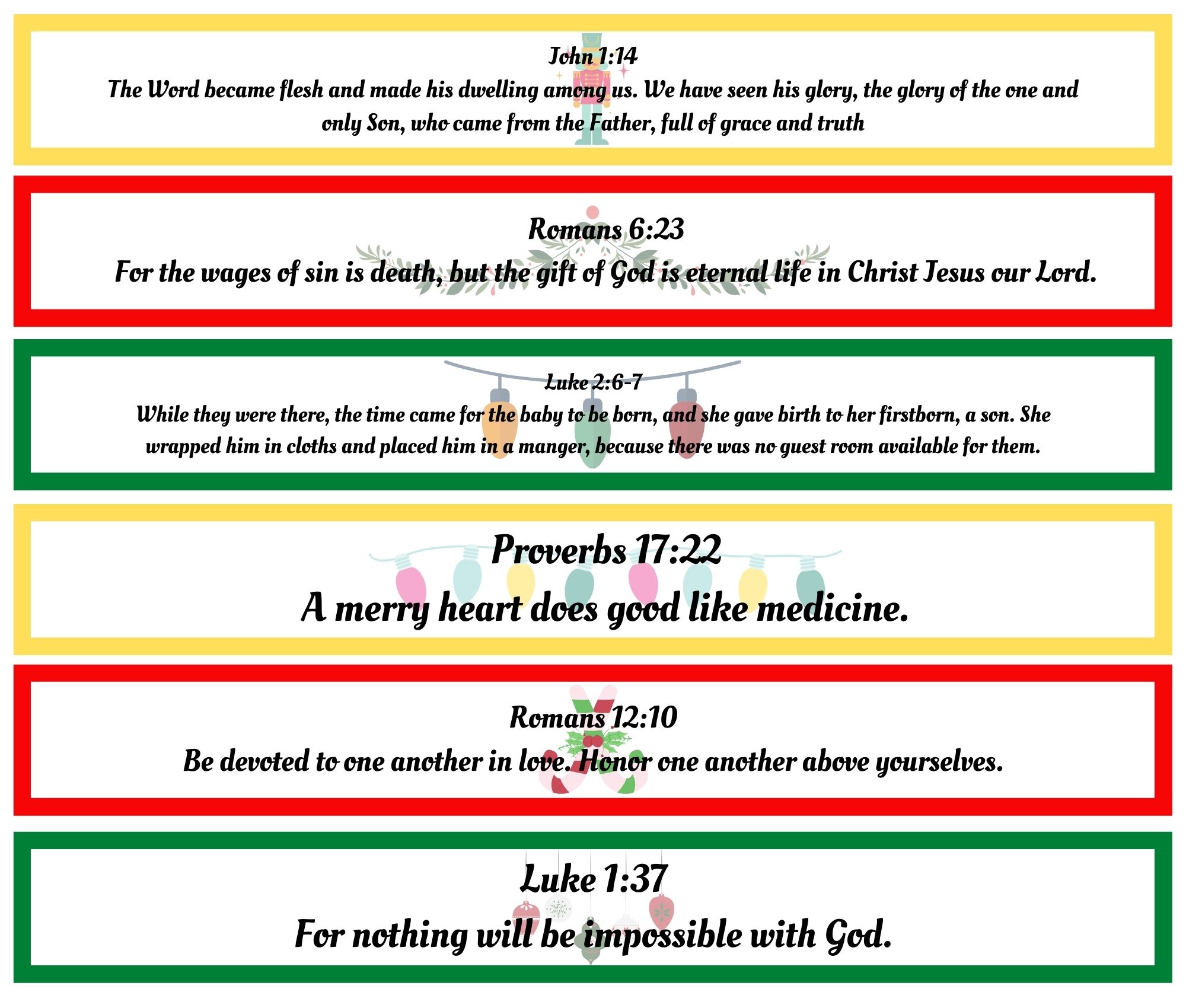 Free Printable DIY Advent Paper Chain with Bible Verses Korpino Feed