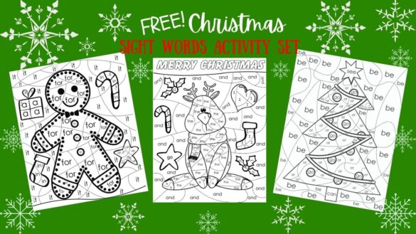 FREE Christmas Color by Sight Words Activity Set Korpino Feed