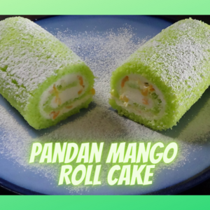 Pandan Mango Roll Cake