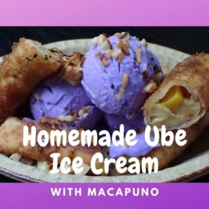 Homemade Ube Ice Cream