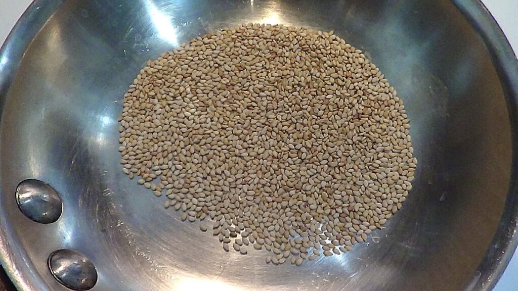 Ground Beef Bulgogi Bowl: Toasting Sesame Seeds